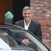 George Clooney on the set of a Mercedes Benz E300 L advert photos | Picture 78297